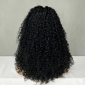 Productos al por mayor: Peluca de cabello humano rizado de 18 pulgadas, 13x4 con encaje, 4 colores a elegir, estilo bob pixie, súper doblemente trenzada y voluminosa. - Product Image 2