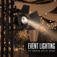Projecteur LED COB 200W avec zoom, lumière de scène DMX512 pour théâtre, mariage, DJ, fête, boîte de nuit