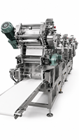 Chaîne de production de nouilles automatique en acier inoxydable NDL, machine commerciale de fabrication de nouilles pour snacks, 350 kg/h, cœur PLC, 10 kW, haute efficacité, CE