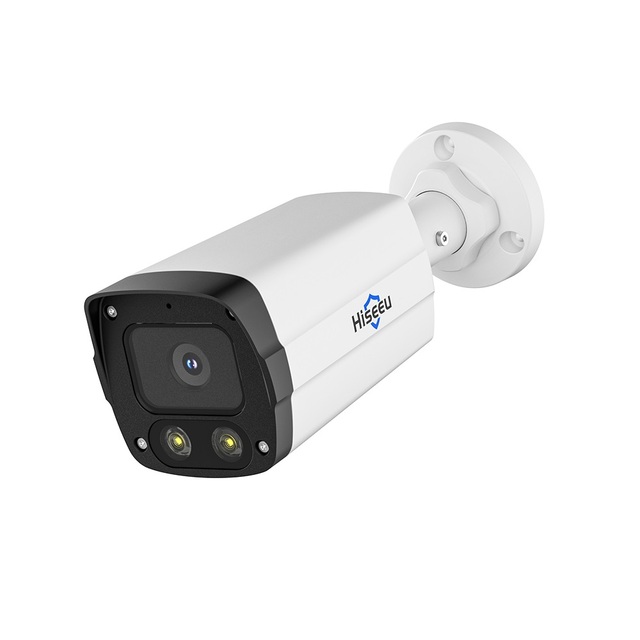 Hiseeu AI 12MP Security POE Camera 8MP 4K Bullet Human Detection Color Night Vision IP67 Waterproof CMOS Cloud Wide Angle