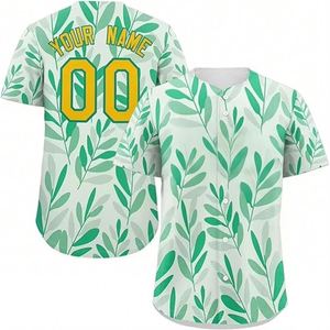 FREE Design Polyester Customization Logo Sportswear Breathable Quick Dry Sublimated Button <b>Down</b> Baseball Jersey - Product Image 4