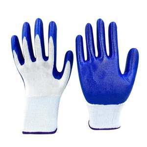 USA Direct Top Selling Comfortable <b>Work</b> <b>Gloves</b> High Quality White Blue Coated Oil-Resistant Anti-Cut Water-Proof Construction - Product Image 6