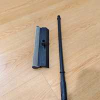 Raclette de douche et de fenêtre 2-en-1 durable avec manche télescopique en PP et éponge pour le nettoyage des sols, des vitres de voiture