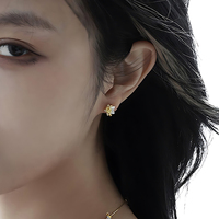 Élégantes boucles d'oreilles en forme d'étoile en or 18 carats pour femmes, bijoux en argent sterling 925 personnalisés, pierres précieuses fines, vente en gros