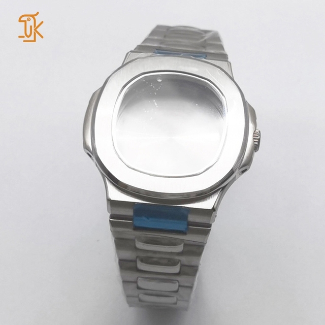 NH35 Watch Case 40mm 316L Stainless Steel Sapphire Glass Integrated Bracelet CNC Empty Case for Automatic Watch Parts