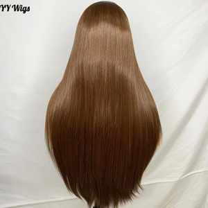 长13x4亮点未来黑色女性合成蕾丝前假发直耐热金发假发预拔发际线 - Product Image 5