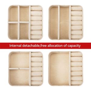 Boîte et sacs en plastique rouge Boîte à bijoux de mariage portable en Chine avec fermetures transparentes personnalisées en gros pour l'emballage de bijoux de vêtements - Product Image 5