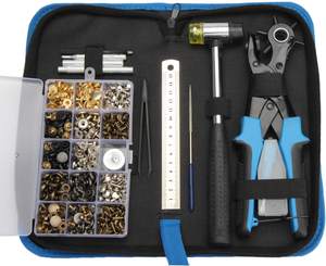 Vente chaude Kit de rivets à pression en acier réglables de qualité DIY, <span class=keywords><strong>pince</strong></span> à perforer pour cuir, pour ceintures, vêtements, trous, vente en gros - Product Image 2