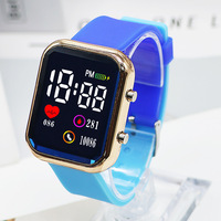 Montre Digitale Électronique Sportive LED Personnalisée de Qualité Supérieure en Alliage, Bracelet Silicone/Caoutchouc, Boîtier Triangle 25 mm, Unisexe – Vente en Gros 2024