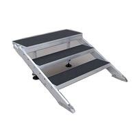 Escalier de scène en aluminium réglable en hauteur (0,6-1 m), 4 marches, pliable et portable, prix usine