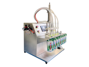 Machine semi-automatique de cachetage de remplissage de pot de yaourt en plastique de sauce <span class=keywords><strong>chili</strong></span> de remplisseur de piston liquide de boisson de sac de bec - Product Image 3