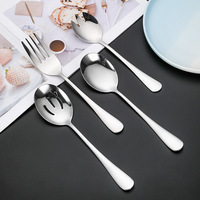 Fourchettes en acier inoxydable 1010 pour hôtels, cuillères à glace longues, couteaux à steak de style occidental, logo gravé au laser