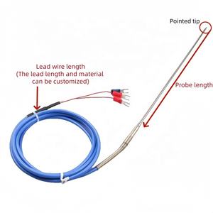 Piercing <span class=keywords><strong>Pt100</strong></span> Pt1000 Temperatuursensor <span class=keywords><strong>Wzpk</strong></span>-194 Thermische Weerstand Sonde Siliciumomhulsel Voor Voedingsmiddelenindustrie - Product Image 2