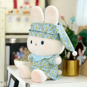 Peluche Lapin Pyjama Mignon Super Doux à Imprimé Lune, Vêtement de Nuit, Cadeau d'Anniversaire pour Enfants, Vente en Gros et au Détail - Product Image 2