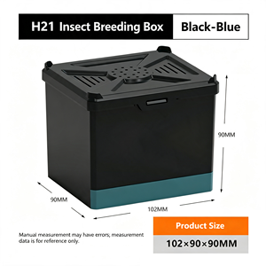 NOMOY PET Accesorios para Reptiles <span class=keywords><strong>Mini</strong></span> Tamaño Negro o Transparente Caja de Cría de Insectos Vivos Jaula de Hábitat - Product Image 4
