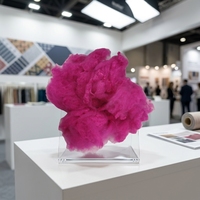 Fibre de polyester recyclée colorée 2.5D64MM utilisée pour l'intérieur automobile