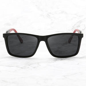 Lunettes de soleil polarisées Jingyu 5119, monture rectangulaire intégrale, UV400, anti-éblouissement, unisexe, pour la conduite, monture noire sable - Product Image 4