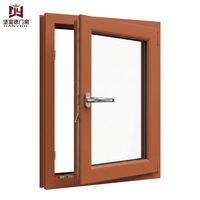Fenêtre moderne en PVC gris anthracite à grain de bois, basculante et pivotante, multifonctionnelle avec double vitrage teinté, coupe-vent