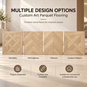 Parquet décoratif en chêne 15 mm, <span class=keywords><strong>chevron</strong></span> Versailles personnalisé pour projets résidentiels et commerciaux - Product Image 4