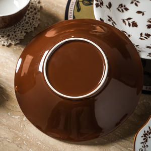 Service de table en céramique motif floral, style simplicité moderne, compatible micro-ondes, 20-30 Yuan, ensemble cadeau bol et assiette pour nouvelle maison - Product Image 4