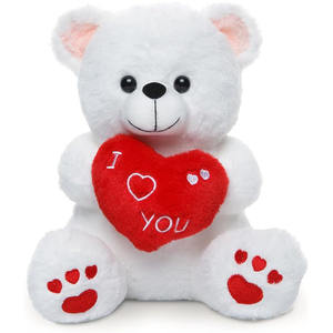 맞춤형 귀여운 빨간 사랑의 하트 테디베어 발렌타인데이 플러시 장난감 PP 코튼 충전-어린이 선물 - Product Image 3