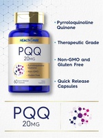 Capsules personnalisées pour la santé cardiaque avec PQQ et CoQ10, 60 unités, véganes et naturelles, améliorent l'énergie, la capacité antioxydante et la cognition