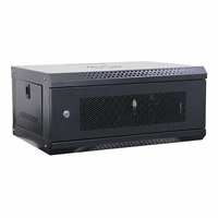 Baie de serveur murale 4U 19 pouces à flux d'air élevé avec porte avant perforée, armoire réseau verrouillable en stock pour centre de données et vidéosurveillance
