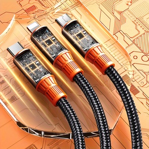 MFI 4 en 1 Bold <span class=keywords><strong>Nylon</strong></span> 120W <span class=keywords><strong>Cable</strong></span> <span class=keywords><strong>Usb</strong></span> de carga súper rápida Tipo C <span class=keywords><strong>Cable</strong></span> de microcargador para iPhone 14 13 12 11 Pro Max Android - Product Image 3