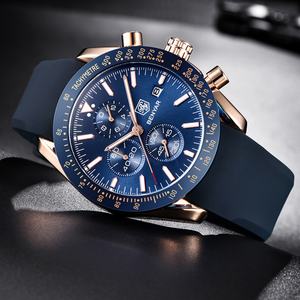 Reloj de Pulsera de Cuarzo Cronógrafo Deportivo y de Negocios de Lujo con Correa de Acero Inoxidable de Último Diseño de Moda para Hombre - Product Image 1