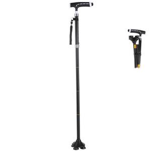 Bastón de Aluminio Plegable y Telescópico de 1.2mm, Giratorio y Seguro para Personas Mayores - Product Image 1