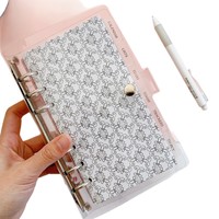 Carnet de notes à feuilles mobiles A5 A6 en PP avec pages de classification, pages d'insertion pour la planification du temps et autocollants d'index détachables