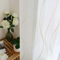 Innermor 3D Blanc Ondulé Voile Sheer Polyester Jacquard Tulle Rideaux Prêts à l'Emploi pour Salon Chambre Salle à Manger