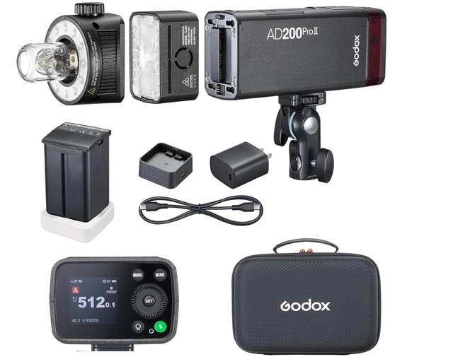 Godox AD200ProII AD200Pro II TTL 2.4G Wireless Camera Pocket Flash 1/8000 HSS 200 Full Power Video Photography Studio