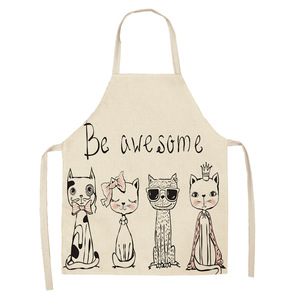 Animal lindo gato estampado sublimación ajustable niños por encargo dibujos animados escuelas Chef Delantales para niños - Product Image 6