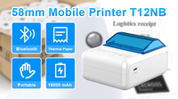 Mini imprimante thermique portable petite imprimante mobile sans fil à code-barres avec HCC-T12NB USB + BT
