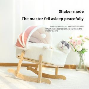 Katzen hunde bett Weiches Plüsch Katzen hängematte Abnehmbares Haustier wiege bett - Product Image 5