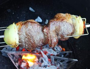 Portable Out Cuisson <span class=keywords><strong>Accessoires</strong></span> Rôtisserie Broche Tige Fourchettes À Viande Bbq Grill <span class=keywords><strong>Accessoires</strong></span> Universel En Acier Inoxydable Bbq Fourchette - Product Image 5
