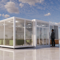 Mobile 20ft 30ft 40ft 2 3 4 5 6 chambres à coucher pliante extensible petite maison préfabriquée conteneur maisons restaurant remorque prix