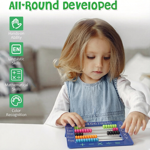 Juguete de Contar Cuentas de Colores Brillantes Foska de 5 Filas y 50 Cuentas para el Aprendizaje y Desarrollo Preescolar, Desarrolla la Coordinación y las Habilidades Motoras - Product Image 6