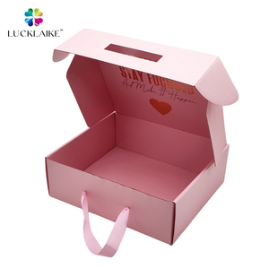 Tùy Chỉnh Lớn Hộp Các Tông Hoodies Quần Áo Hat Giày Đóng Gói Sóng Vận Chuyển Gửi Gói Màu Hồng Hộp Cho Bao Bì - Product Image 3