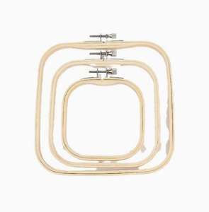 Cerceau de broderie carré en bambou - Product Image 1