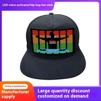 Pantalla LED Bluetooth Snapback Sombrero Programable Logotipo luminoso Gorra de béisbol para adultos Sombrero de fiesta brillante con mensaje