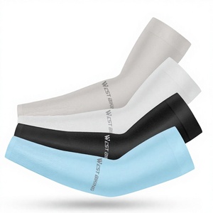 Manchons de bras unisexes écologiques rafraîchissants pour l'été, pour la course, le cyclisme, la pêche, le sport, avec protection UV, en nylon et élasthanne - Product Image 1
