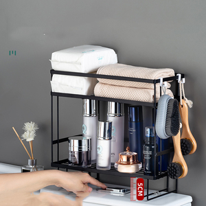 Organizador de Baño de 2 Niveles, Fácil de Instalar, Sin Necesidad de Taladrar ni Atornillar, Almacenamiento para Baño - Product Image 3