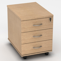 Meuble de rangement moderne en bois à 3 tiroirs, mobile et mobile, pour la maison, le bureau et la chambre à coucher