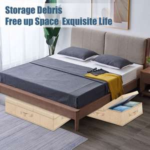 Foldable Under Bed Clothes Organizer Storage <b>Bins</b> <b>Large</b> Underbed Storage Containers <b>Bin</b> with Lids - Product Image 3