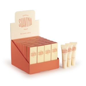 Confezione all'ingrosso da 24 tubetti di olio essenziale Dermo-Suavina da 12ml per labbra, cosmetico protettivo antivento per la cura delle labbra - Product Image 3