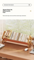 Étagère de bureau en bambou, meuble de rangement pour baie vitrée, étagère latérale pour rebord de fenêtre, petite bibliothèque, organisateur de bureau simple