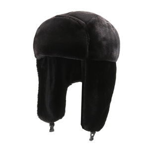 Autumn/Winter Warm Outdoor Ski Cap With Fur <strong>Earmuffs</strong> Thick Faux Fur Ear Flaps Unisex Designer Logo Hats Casual Cycling Scenes - Product Image 2