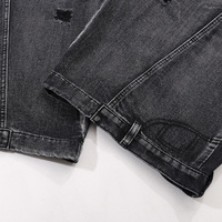 Jeans en denim délavé à la mode punk, style industriel, taille mi-haute, pour hommes, streetwear, déconstruit, déchiré, patchwork, pantalon large